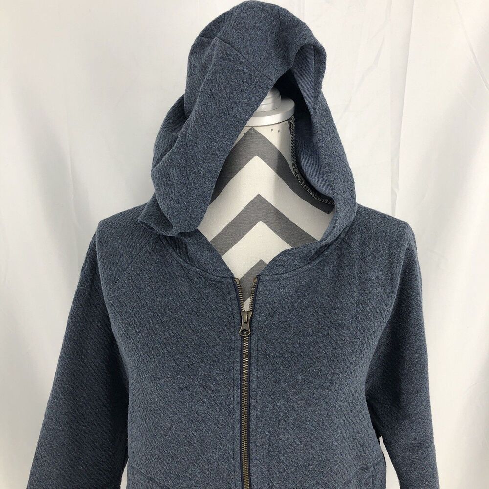 Columbia Winter Dream Blue Full Zip Shrug Hooded Hiking Shirt AL1168 Small